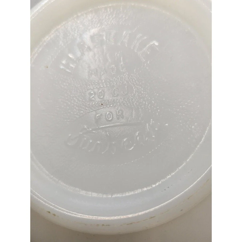 Glasbake Mixing Bowl For Sunbeam Mixmaster White Milk Glass Vintage